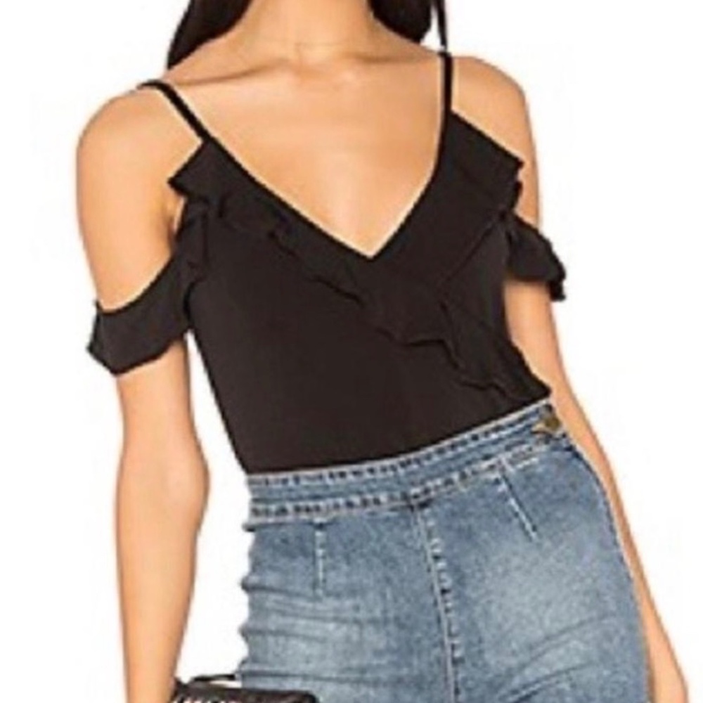 Bardot XS ruffle bodysuit